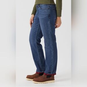 Duluth Trading Co Women's Daily Denim Lined Straight Leg Jeans Size 8 31